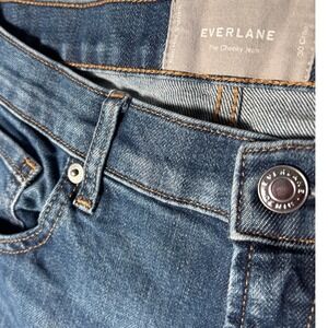 Everlane The Cheeky Jean High Rise Straight Leg Cropped Blue Denim 30 Crop